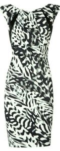 Karen Millen snow leopard sheath dress US sz 6